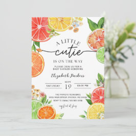 Citrushuggare för Little Cutie Baby Inbjudningar