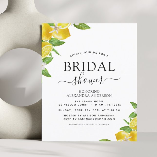 Citrusinbjudningar till Citrus Möhippa för budget (Skapare uppladdad)