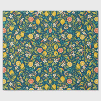 Citruslund Fåglar och Blommor Presentpapper