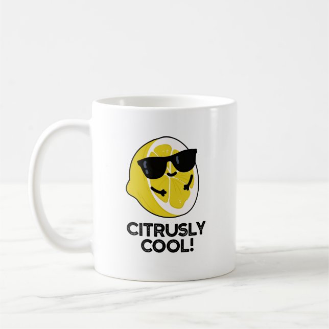 Citrusly Coola Funny Citrus Pun Kaffemugg (Vänster)