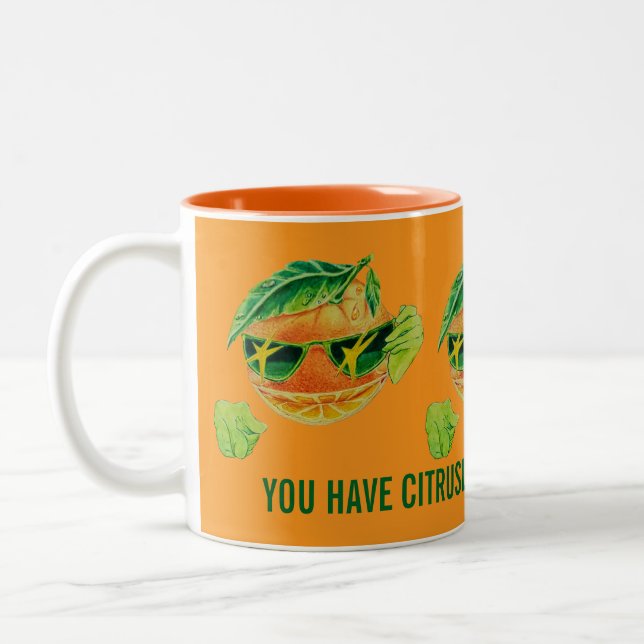 CITRUSLY GOOD DESIGNED WOMEN'S MUG  Två-Tonad MUGG (Vänster)
