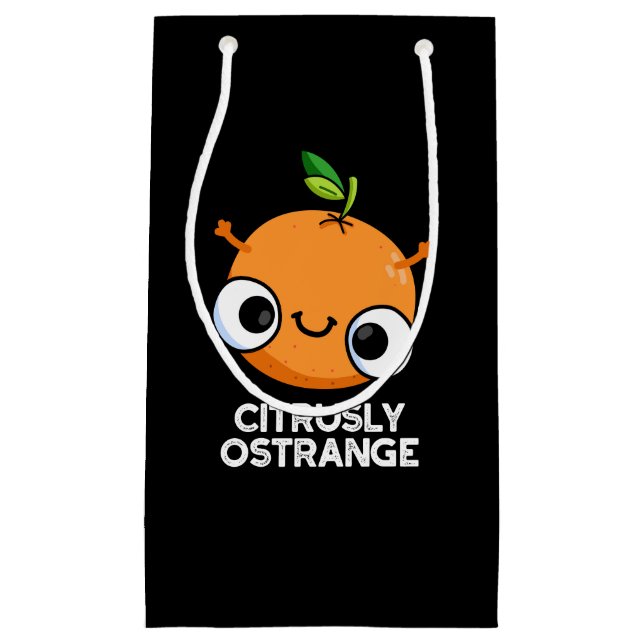 Citrusly Okonstig Orange Strange Pun Mörk BG (Framsidan)