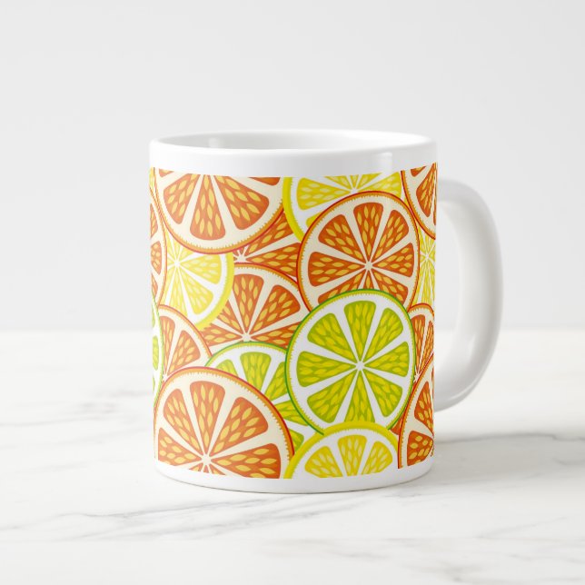 Citrusmönster Jumbo Mugg (Framsida höger)