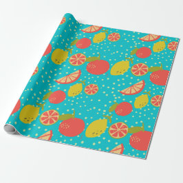 citrusmönster presentpapper