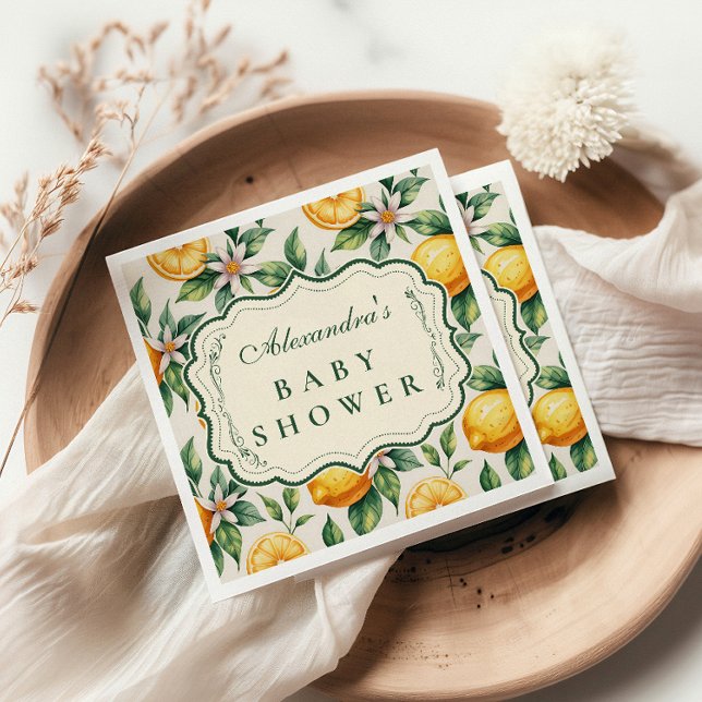Citrusodlingens baby shower pappersservett (Skapare uppladdad)