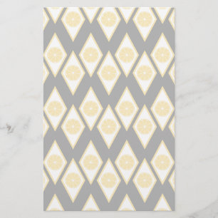 Citrusskivor i Modern Diamond Mönster Brevpapper