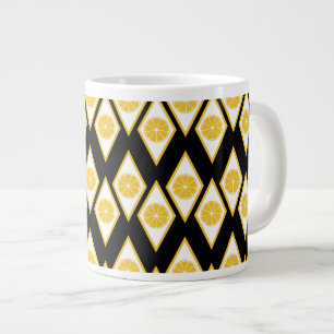 Citrusskivor i Modern Diamond Mönster Jumbo Mugg