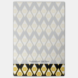 Citrusskivor i Modern Diamond Mönster Post-it Block