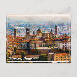Citta Alta i Bergamo, vykort för Italien