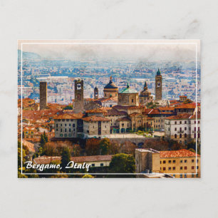 Citta Alta i Bergamo, vykort för Italien