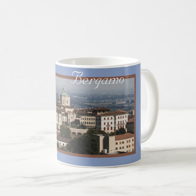 Città Alta Panorama, Bergamo, Italien Kaffemugg (Framsida höger)
