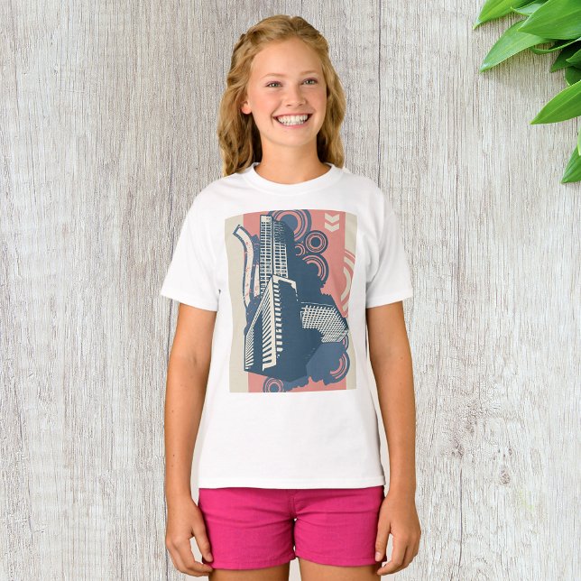 City Abstrakt Girls T-Shirt (Skapare uppladdad)