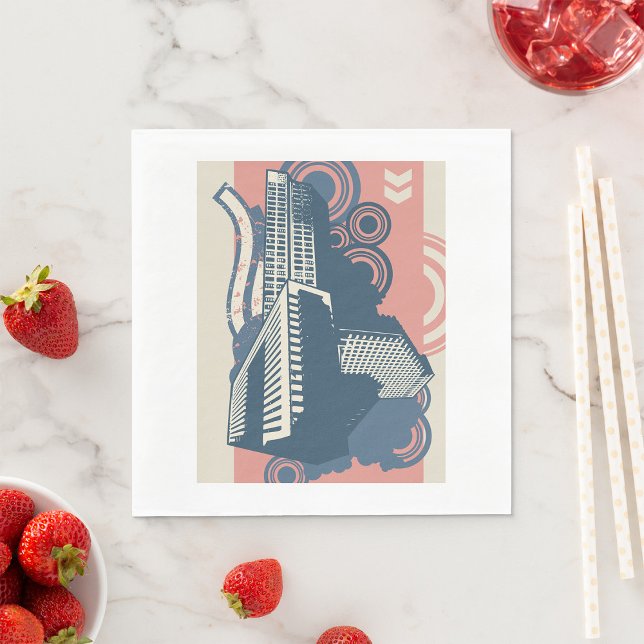 City Abstrakt Papper Napkins Pappersservett (Skapare uppladdad)