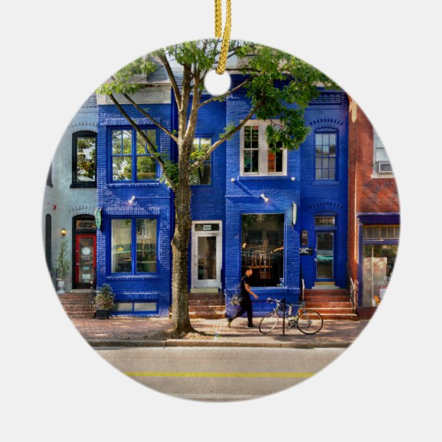 City - Alexandria VA - färgerna Alexandria Julgransprydnad Keramik (Framsidan)