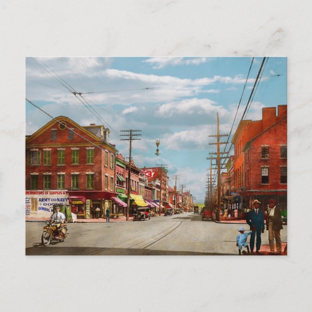 City - Alexandria VA - Passar till kung 1921 Vykort (Framsida)