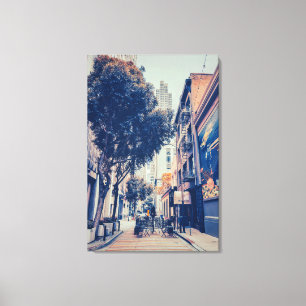 City Alleyway med Cafe Canvastryck