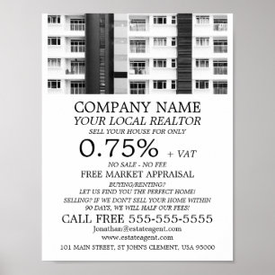 City Apartments, Realtor, Gods Agent Advertising Poster