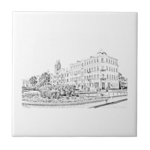 City Architecture Byggnad Sketch Kakelplatta