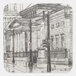 City Art Gallery Manchester. 2007 Fyrkantigt Klistermärke