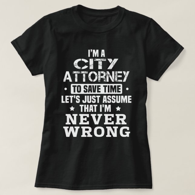 City Attorney T Shirt (Design framsida)