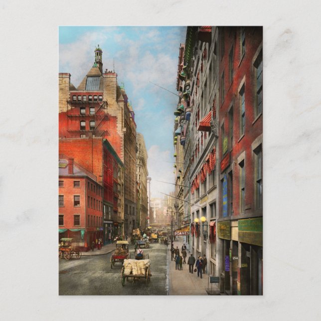 City - Boston MORSA - State St 1905 Vykort (Framsida)