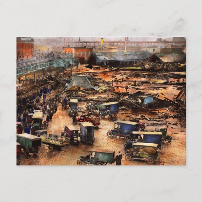 City - Boston Morsa - Underbara melassflödet 1919 Vykort (Framsida)