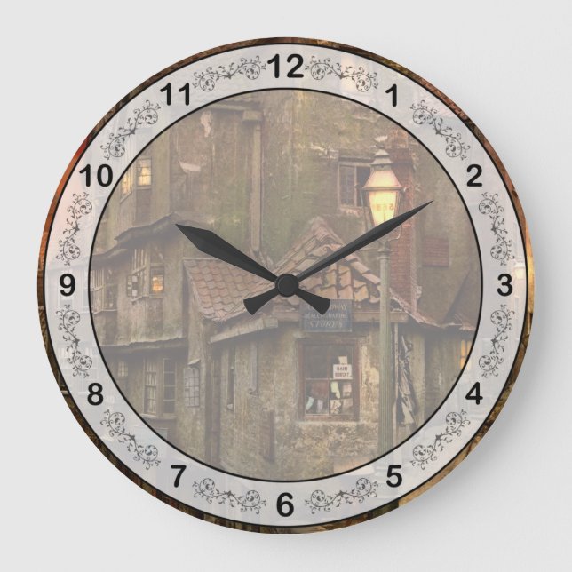 City - Bristol, England - A Steep, Steep Street Stor Klocka (Framsida)