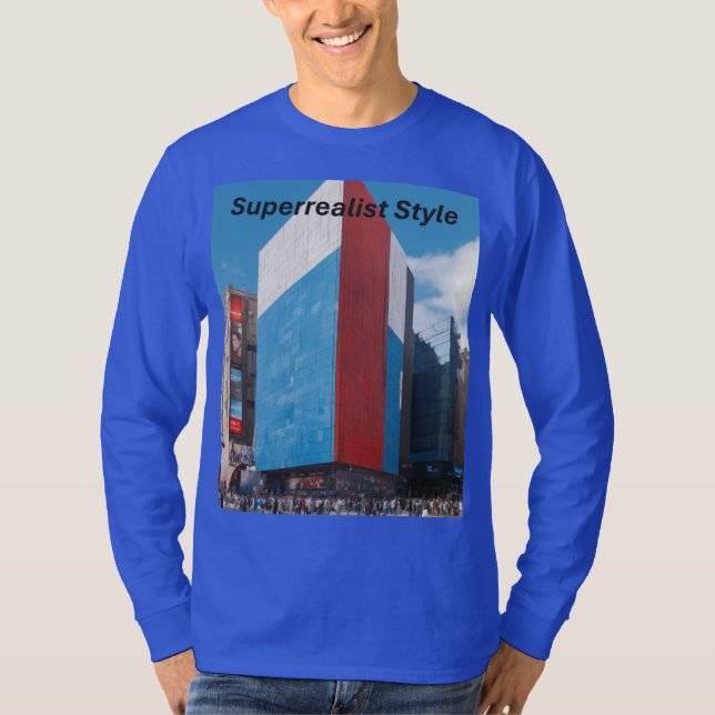 City Broadcast Superrealistisk Långärmad T Shirt (Framsida)
