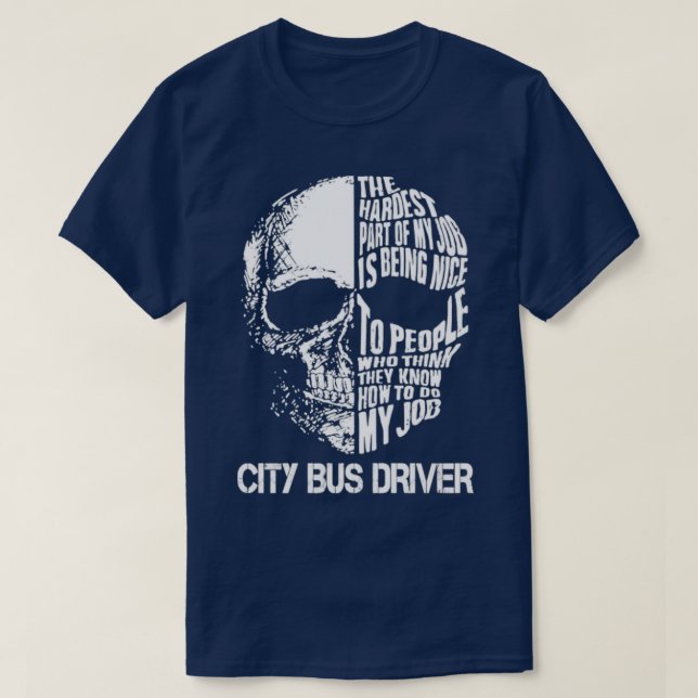 City Buss Driver T Shirt (Design framsida)