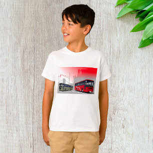 City Buss Red Grönt Coacher på Urban Street T Shirt