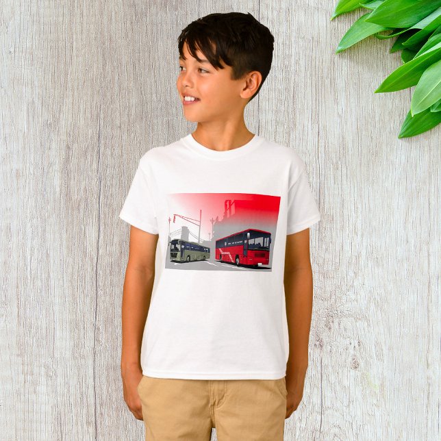 City Buss Red Grönt Coacher på Urban Street T Shirt (Skapare uppladdad)