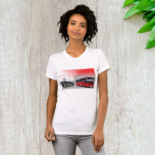 City Buss Red Grönt Coacher på Urban Street T Shirt