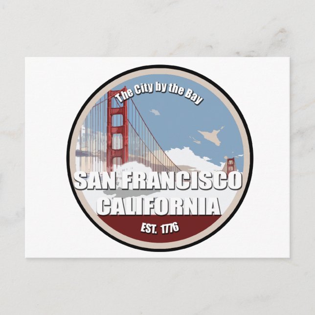 City by the Bay, San Francisco California Vykort (Framsida)