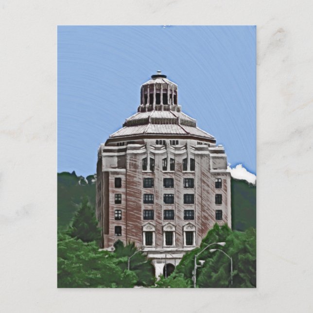 City Byggnad, Asheville Vykort (Framsida)
