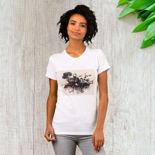 City Byggnad Teckning Womens T-Shirt (Skapare uppladdad)