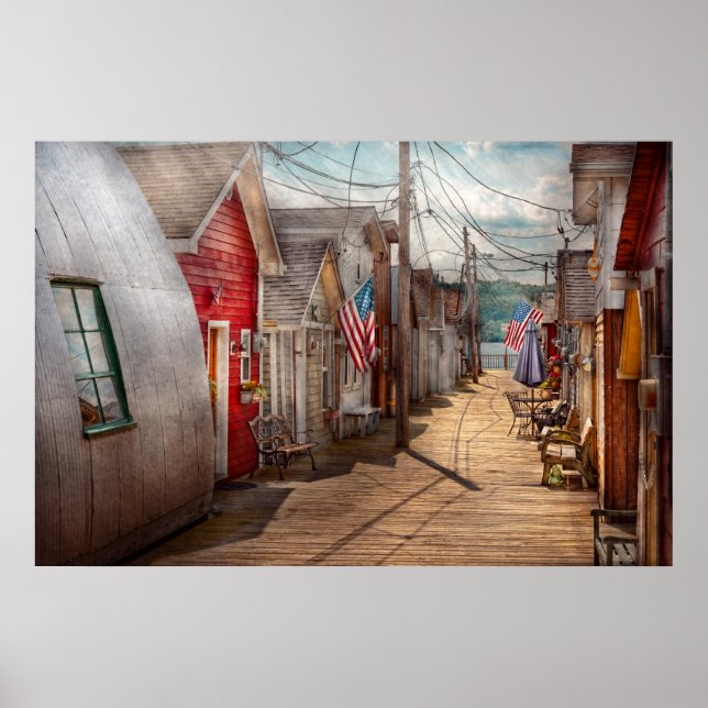 City - Canandaigua, NY - Shanty town Poster (Framsidan)