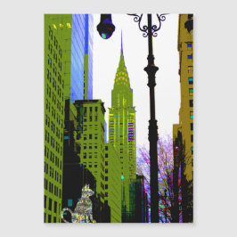 City Cat NYC Glittrig Konstnärlig Rolig Magnet