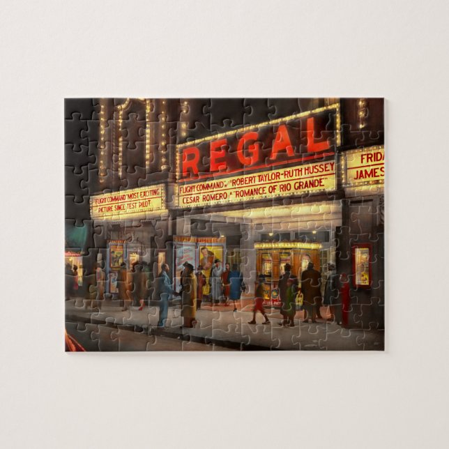 City - Chicago IL - Nightlife at Regal Theater Pussel (Horisontell)