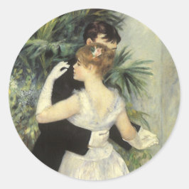 City Dance av Pierre Renoir, Vintage Fine Art Runt Klistermärke