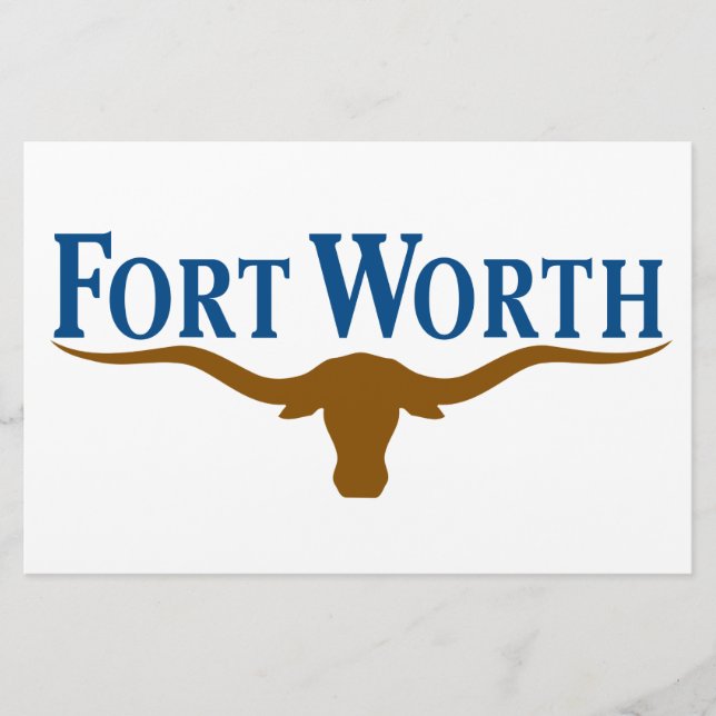 City Flagga of Fort Worth (Texas) Brevpapper (Framsida)