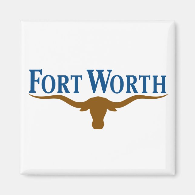 City Flagga of Fort Worth (Texas) Magnet (Framsidan)