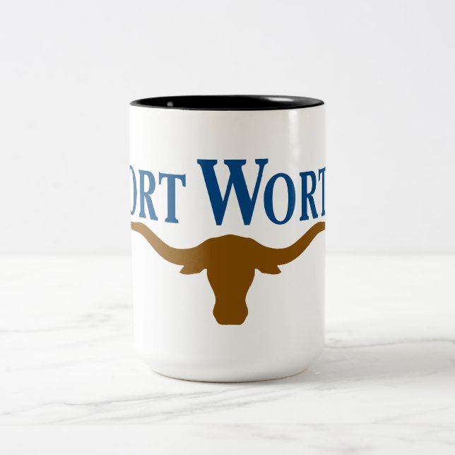 City Flagga of Fort Worth (Texas) Två-Tonad Mugg (Center)