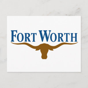 City Flagga of Fort Worth (Texas) Vykort