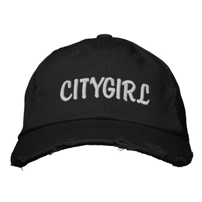 City Girl Hat Broderad Keps (Framsida)