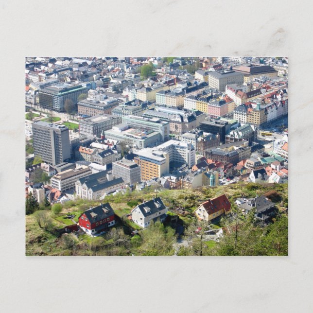 City Gräns - Bergen från ovan nämnda vykort (Framsida)