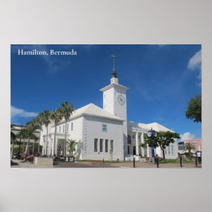 City Hall and Arts Center, Hamilton, Bermuda Poster