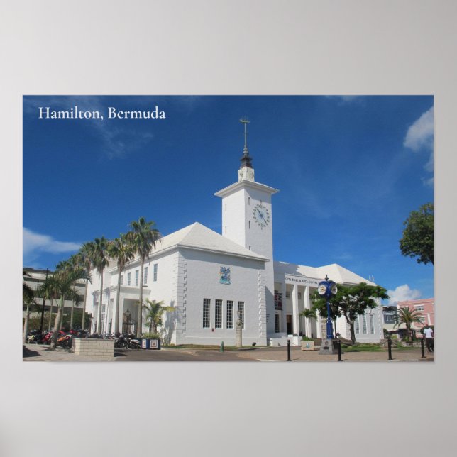 City Hall and Arts Center, Hamilton, Bermuda Poster (Framsidan)