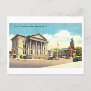 City Hall and Court Houses, Wilmington, NC Vykort