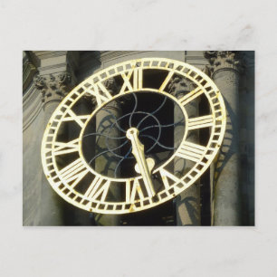 City Hall Clock. Cardiff, Wales, UK Vykort