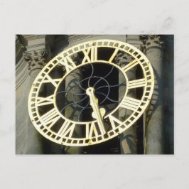 City Hall Clock. Cardiff, Wales, UK Vykort